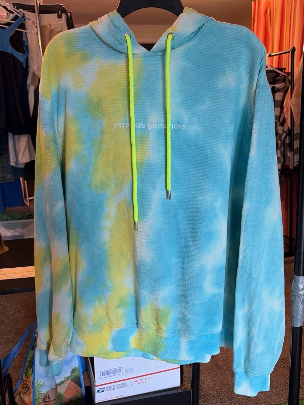 Zara size medium oversized hoodie Unmarked Limitations tie-dye